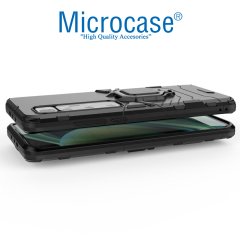 Microcase Xiaomi Mi 10 Ultra Batman Serisi Yüzük Standlı Armor Kılıf - Siyah