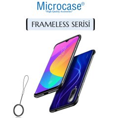 Microcase Xiaomi Mi CC9e - Mi A3 Frameless Serisi Sert Rubber Kılıf - Siyah + Tempered Glass Cam Koruma (SEÇENEKLİ)