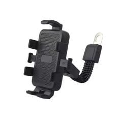 Microcase ZR661 360 Derece Döner Bisiklet Scooter Motor Aynadan Telefon Tutucu AL4574 Siyah