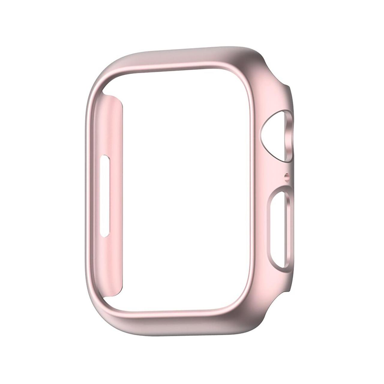 Microcase Apple Watch 7 45 mm Önü Açık Sert Plastik Kılıf - Rose Gold KN03
