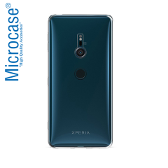 Sony Xperia XZ2 İnce 0.2 mm Soft Silikon Kılıf + Tempered Cam