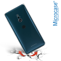 Sony Xperia XZ2 İnce 0.2 mm Soft Silikon Kılıf + Tempered Cam