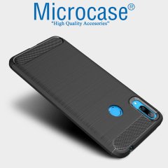Huawei Y7 2019 - Y7 Prime 2019 Brushed Silikon Kılıf + CAM