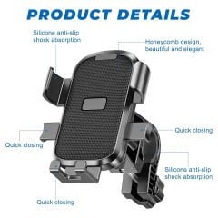 Microcase YC-D2 360 Derece Döner Bisiklet Motorsiklet Atv Scooter Gidon Telefon Tutucu Tutacağı AL4577