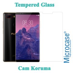 ZTE Nubia Z17s İnce 0.2 mm Soft Silikon Kılıf +Tempered Glass Cam