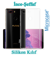 ZTE Nubia Z17s İnce 0.2 mm Soft Silikon Kılıf +Tempered Glass Cam