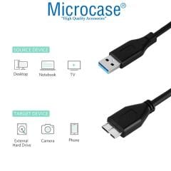 Microcase USB 3.0 Harici HDD Hard Disk Kablosu 1 m - Siyah AL2826