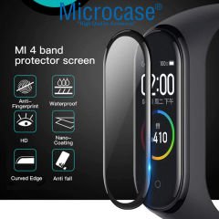 Microcase Xiaomi Mi Band 6 Tam Kaplayan Kavisli 3D Ekran Koruyucu Pet Film - Siyah