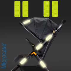 Microcase 10in1 Bebek Arabası Bisiklet Scooter Elbise için Güvenlik Emniyet Amaçlı Fosforlu Sticker Etiket Seti - AL4999