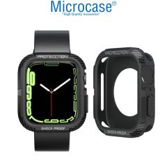 Microcase Apple Watch Ultra 49 mm Rugged Armor TPU Silikon Kılıf - Siyah AL3173