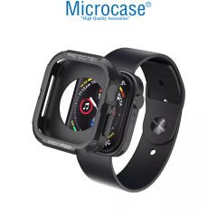 Microcase Apple Watch Ultra 49 mm Rugged Armor TPU Silikon Kılıf - Siyah AL3173
