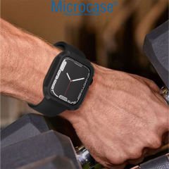 Microcase Apple Watch Ultra 49 mm Rugged Armor TPU Silikon Kılıf - Siyah AL3173