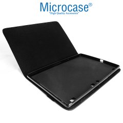 Microcase Lenovo Tab 3 10.1 Business X70F Alfa Book Case PU Deri Standlı Kılıf - Siyah