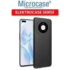 Microcase Huawei Mate 40 Elektrocase Serisi Kamera Korumalı Silikon Kılıf - Siyah