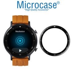 Microcase Oppo Realme Watch S Tam Kaplayan Numaralı 3D Ekran Koruyucu Pet Film - Siyah