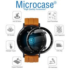 Microcase Oppo Realme Watch S Tam Kaplayan Numaralı 3D Ekran Koruyucu Pet Film - Siyah
