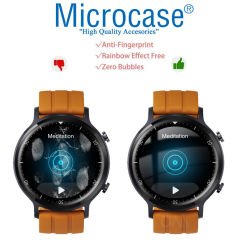 Microcase Oppo Realme Watch S Tam Kaplayan Numaralı 3D Ekran Koruyucu Pet Film - Siyah