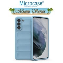 Microcase Samsung Galaxy S22 Miami Serisi Darbeye Dayanıklı Silikon Kılıf - Açık Mavi