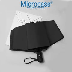 Microcase Unisex Tam Otomatik İçi Yaylı 8 Telli Rüzgar Korumalı Rüzgarda Kırılmayan Su Geçirmez Dayanıklı Şemsiye AL4662