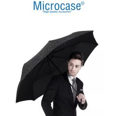 Microcase Unisex Tam Otomatik İçi Yaylı 8 Telli Rüzgar Korumalı Rüzgarda Kırılmayan Su Geçirmez Dayanıklı Şemsiye AL4662