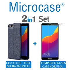 Microcase Huawei Y6 2018 Leather Tpu Silikon Kılıf + CAM (SEÇİN)