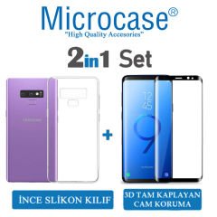 Microcase Samsung Galaxy Note 9 İnce Silikon Kılıf + 3D Cam Korum