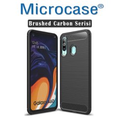 Samsung Galaxy A60 Brushed Kılıf + Tam Kaplayan Çerçeveli Cam
