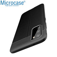Microcase Samsung Galaxy S20 Leather Tpu Silikon Kılıf - Siyah
