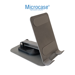 Microcase ZR520 360 Dönerli Universal Katlanabilir Masaüstü Metal Telefon Tutucu Stand - AL4319