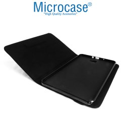 Microcase Samsung Galaxy Tab A6 10.1 SM-T580 T580 T585 T587 Alfa Book Case PU Deri Kılıf - Siyah