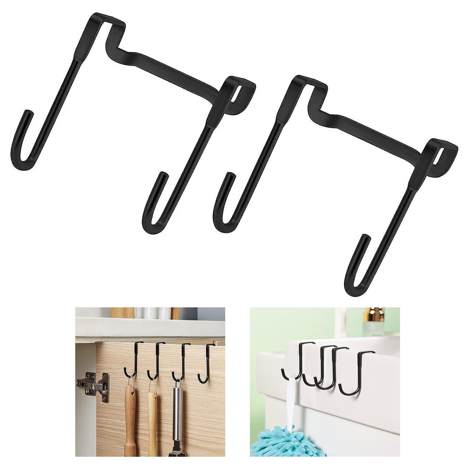 Microcase   Paslanmaz Çelik Metal Banyo Duşakabin Mutfak vb Alanlar için Askılık M Model -AL4838  2 Adet