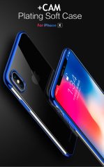 Apple iPhone X Plating Series Soft Silikon Kılıf + Cam (Opsiyon)