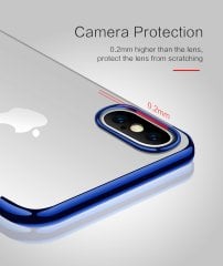 Apple iPhone X Plating Series Soft Silikon Kılıf + Cam (Opsiyon)