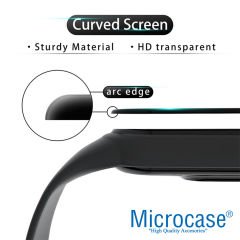 Microcase Honor Band 6 Tam Kaplayan Kavisli Ekran Koruyucu 3D Pet Film ZR - Siyah