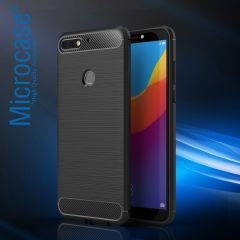 Huawei Y7 Pro 2018 Brushed Silikon Kılıf + CAM