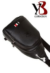 Microcase Unisex Body Bag Kulaklık Çıkışlı Deri Çapraz Omuz Göğüs Çantası Siyah AL3871
