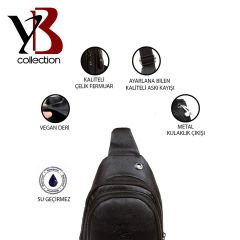 Microcase Unisex Body Bag Kulaklık Çıkışlı Deri Çapraz Omuz Göğüs Çantası Siyah AL3871