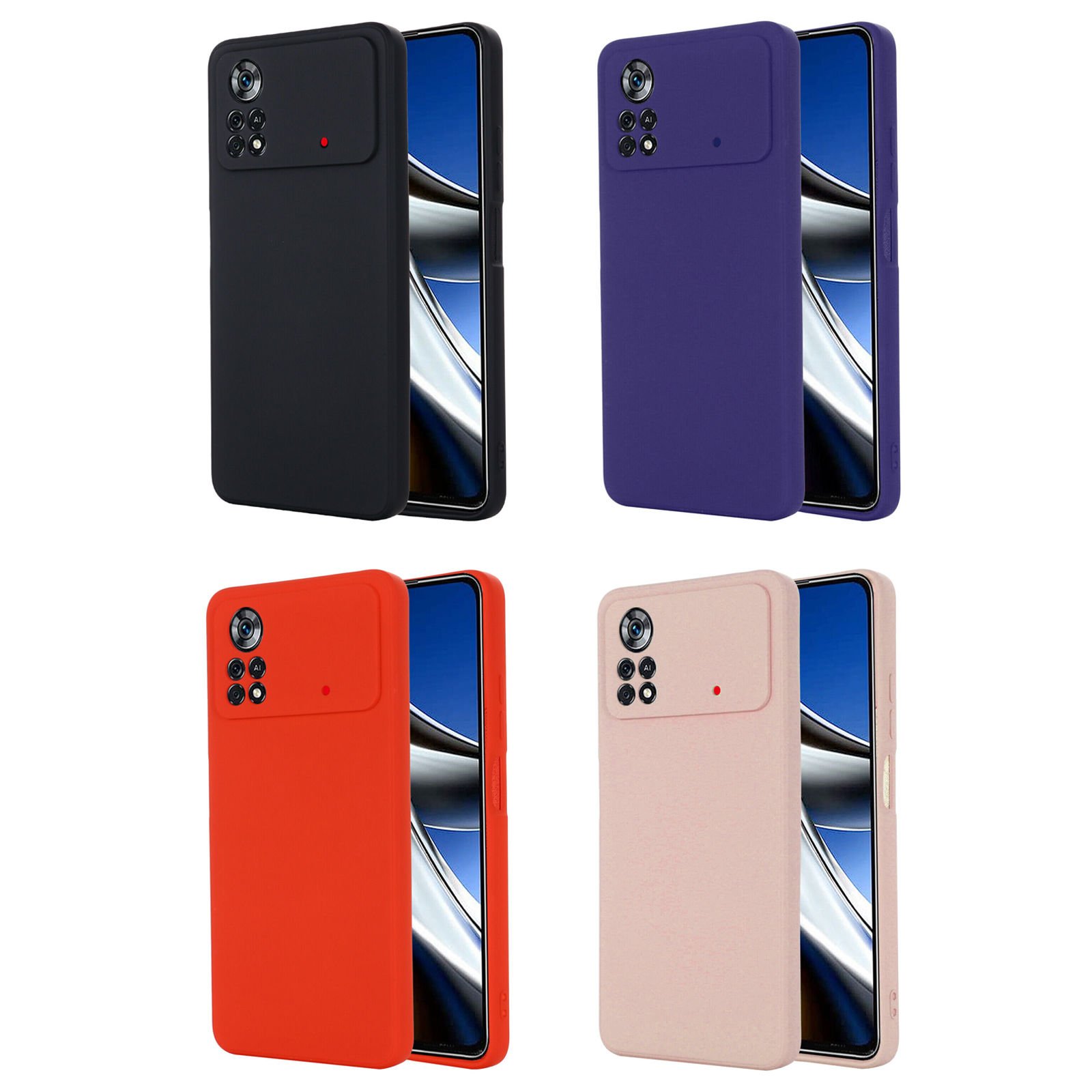Microcase Xiaomi Poco X4 Pro 5G CamPRO Serisi Kamera Korumalı Silikon Kılıf - AL3427