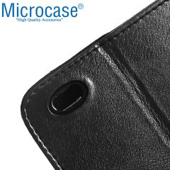 Microcase Lenovo Tab4 7 Essential TB-7304F Alfa Book Case PU Standlı Deri Kılıf - Siyah + Nano Esnek Ekran Koruma Filmi