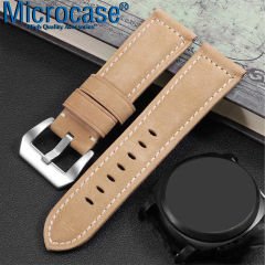 Microcase Universal 22 mm Akıllı Saatler için Tokalı Deri Kordon Kayış - KY86