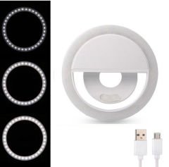 Microcase Selfie LED Mandallı Üniversal Ring Halka Flash Işık Light AL2608