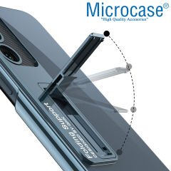 Microcase Samsung Galaxy S23 Plus ile uyumlu Standlı Kristal Sert Plastik Kılıf - AL3564