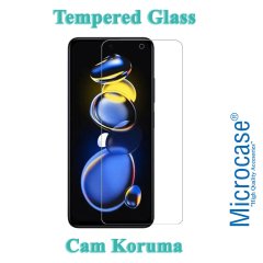 Microcase Xiaomi Redmi Note 11T Pro Tempered Glass Cam Ekran Koruyucu