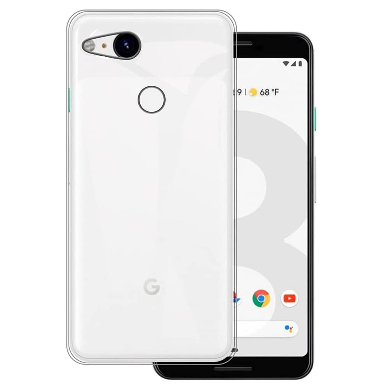 Microcase Google Pixel 2 Pudding TPU Serisi Silikon Kılıf - Şeffaf-AL3368