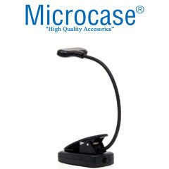 Microcase USB'den Çalışan Ly-15 Kitap Bükülebilir Oynar Başlıklı Mandallı Kitap Okuma Işığı Çalışma Lambası-AL3933