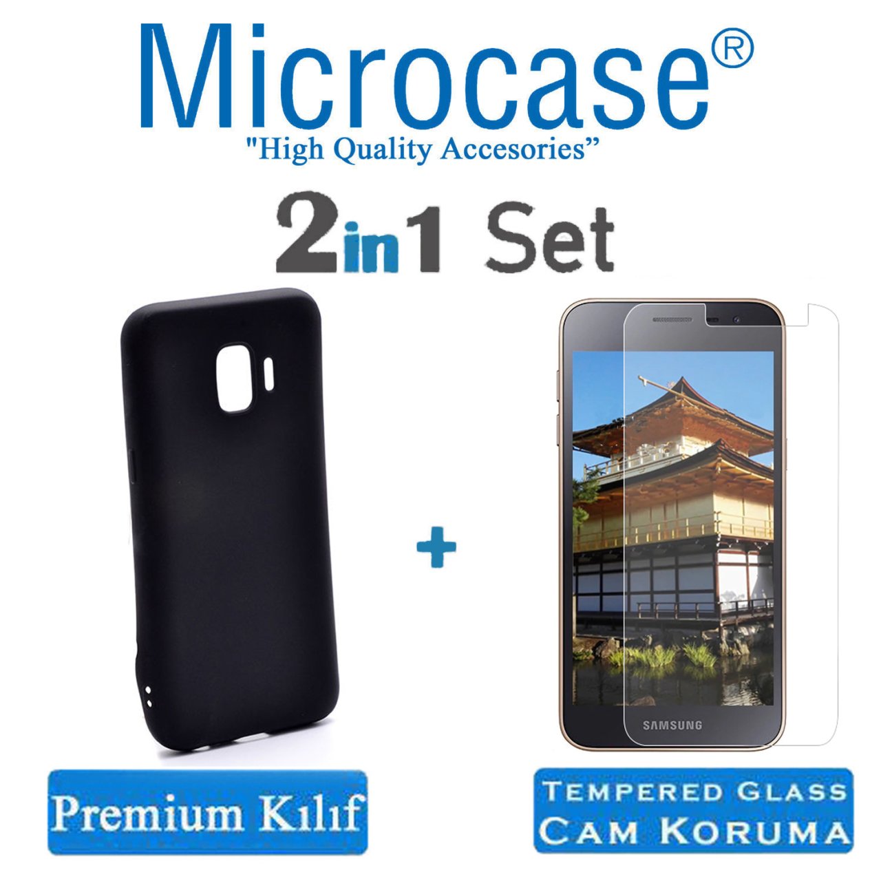 Samsung Galaxy J2 Core Premium Matte Silikon Kılıf + Ekran Koruma