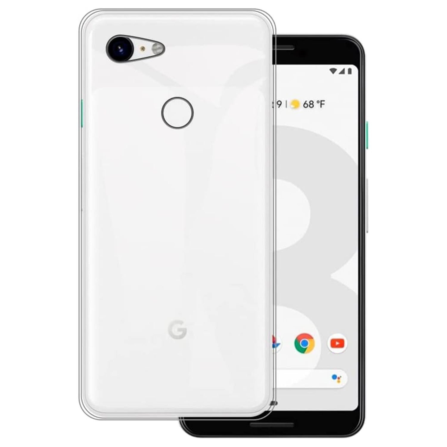 Microcase Google Pixel 3 XL Pudding TPU Serisi Silikon Kılıf - Şeffaf-AL3368