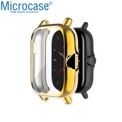 Microcase Amazfit GTS 2 42 mm - GTS 2e 42 mm Önü Kapalı Tasarım Silikon Kılıf (SEÇENEKLİ)