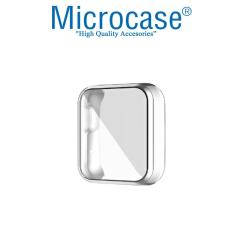 Microcase Xiaomi Redmi Watch 2 Lite Gl Önü Kapalı Tasarım Yumuşak Silikon Kılıf - Gümüş