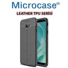 Microcase Samsung Galaxy J4 Plus Leather Tpu Silikon Kılıf + CAM